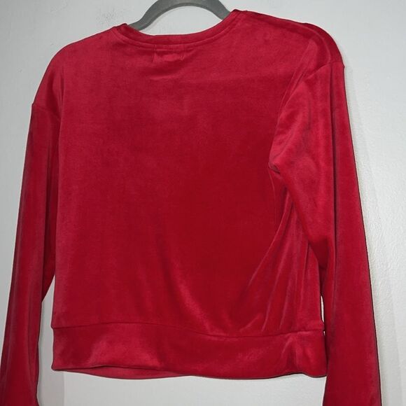 Juicy Couture Red Velour Sweatshirt - Picture 7 of 8